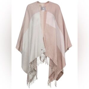 Soia & Kyo Scarfigan with Fringe Pink Cream NWT